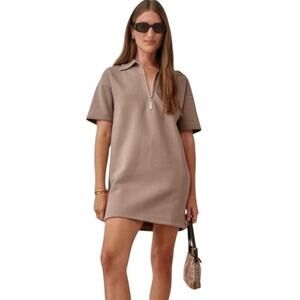 knit tank dress midi Organic Cotton Rib Knit Tank Midi Dress in Rust main image 0